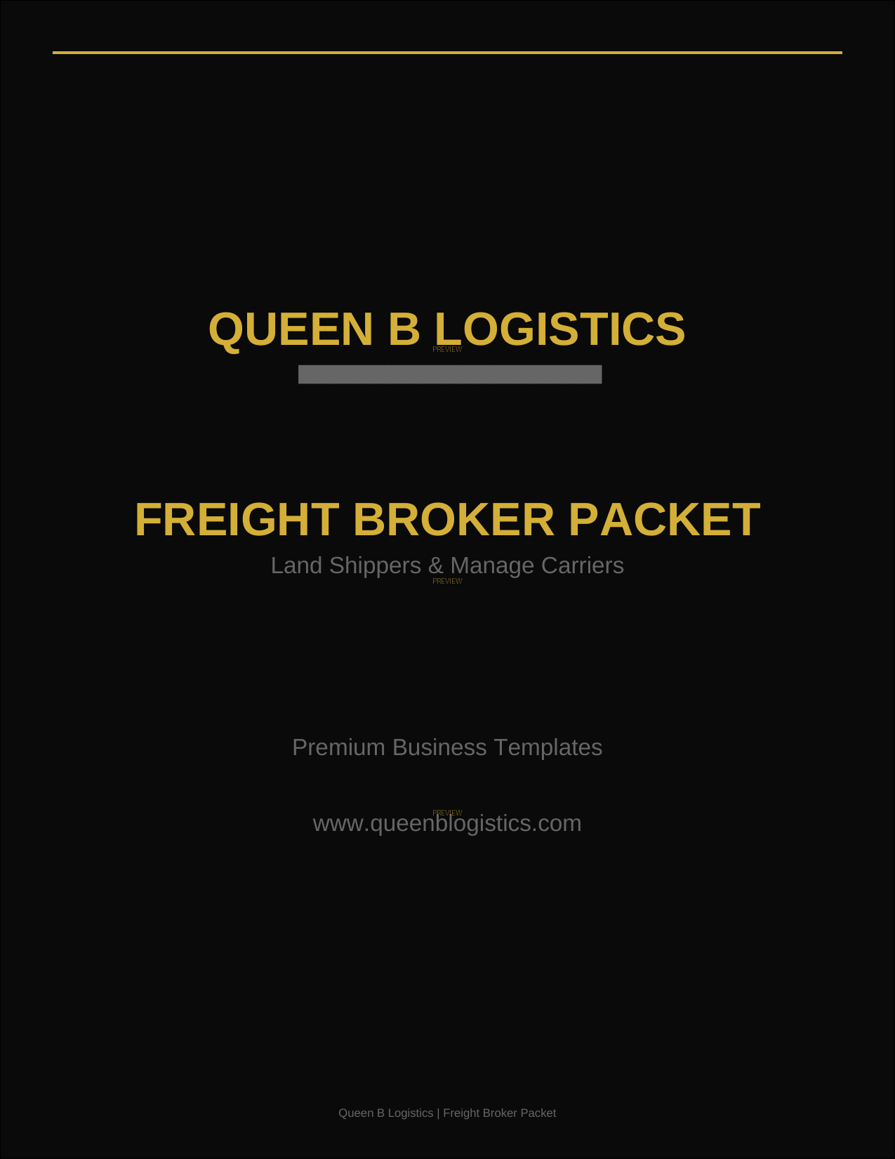 Freight Broker Packet Preview 1