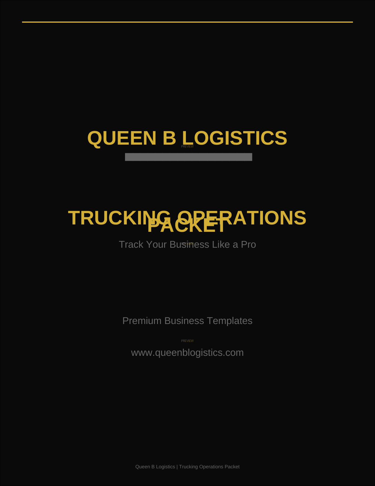 Trucking Operations Packet Preview 1